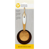 Wilton Navy and Gold Nesting Measuring Cups with Snap-On Ring, 4-Count