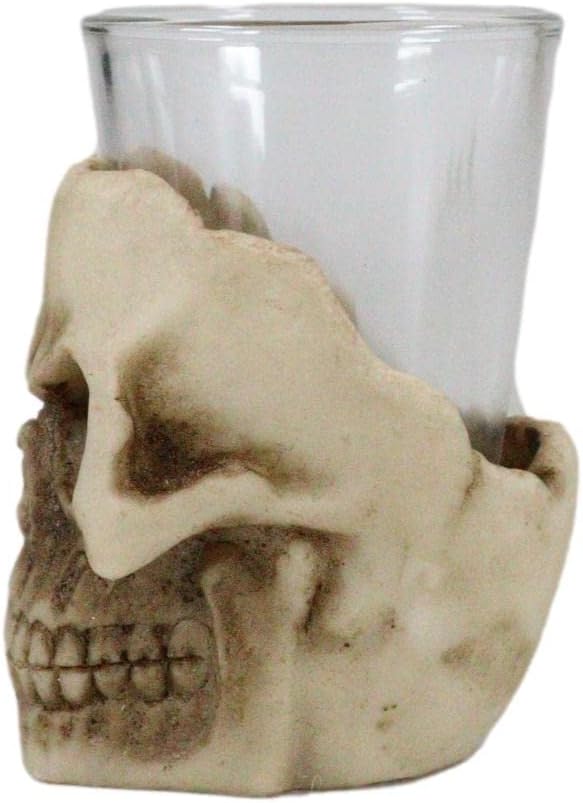 Skull Shot Glass, 3.5 in – Skeleton Face Party Favor