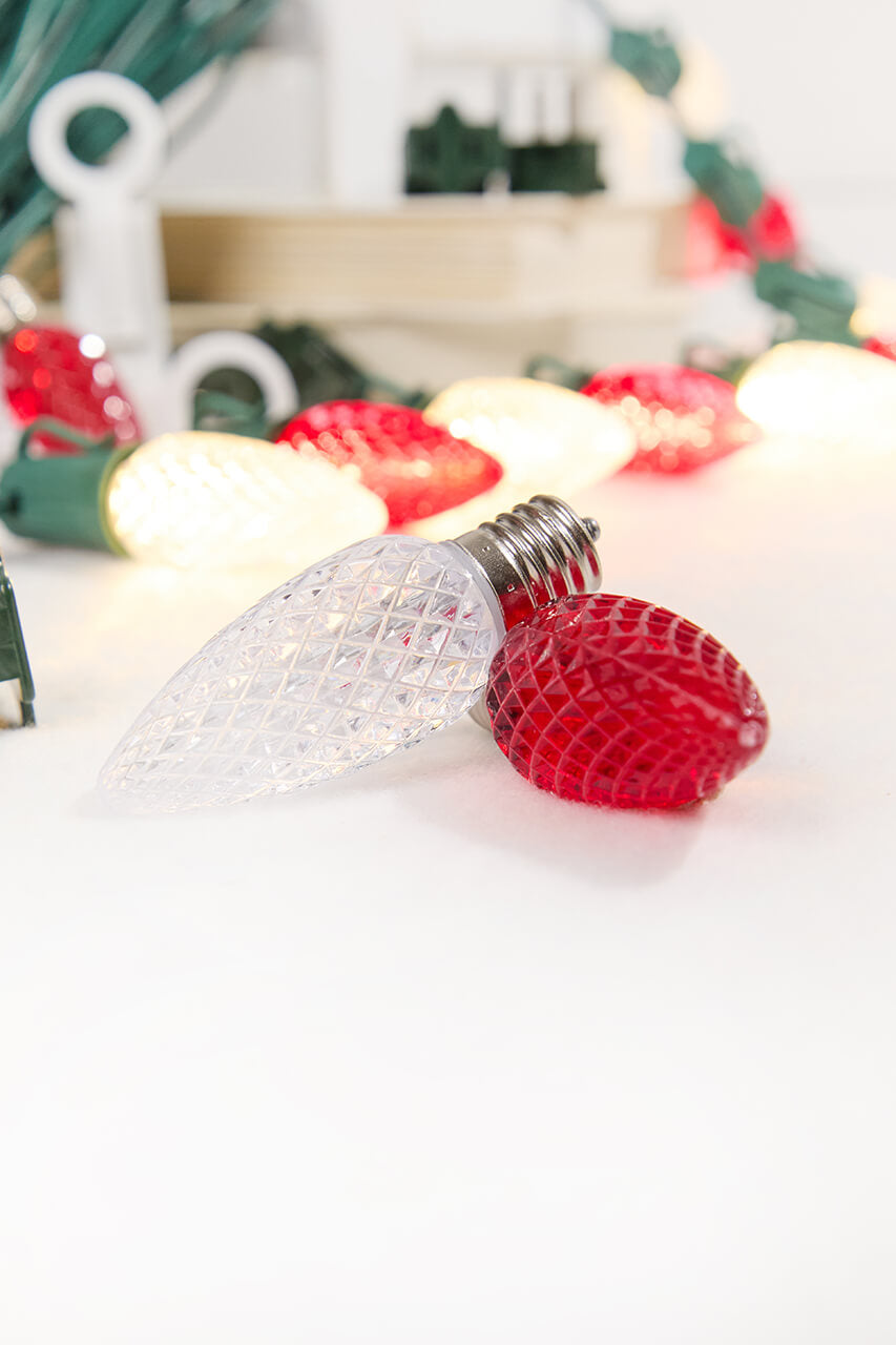 250' Outdoor Christmas Lighting Kit - Warm White/Red