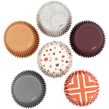Wilton Brown, Orange, Grey and Neutral Print Standard Baking Cups, 150-Count