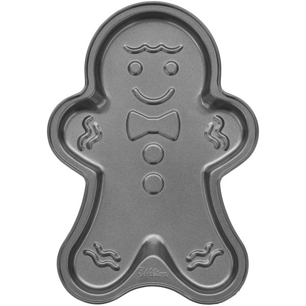 Wilton Non-Stick Christmas Gingerbread Man-Shaped Cookie Pan, 11 x 8-Inch