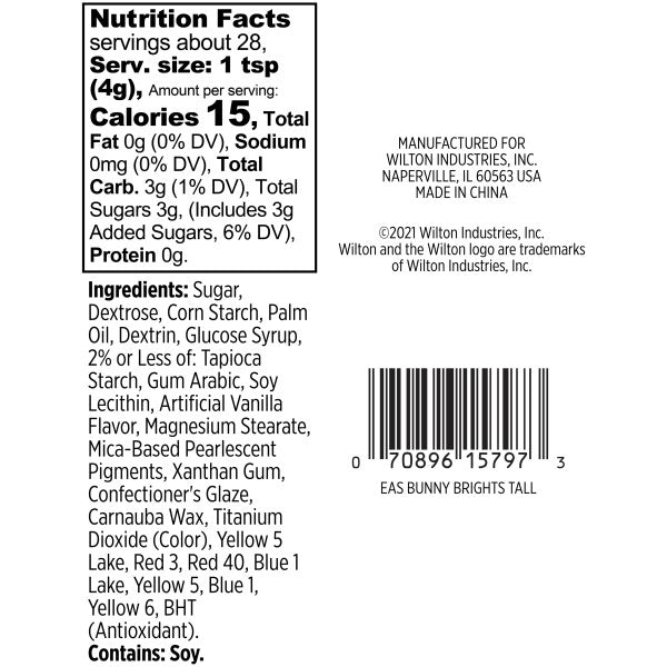 Wilton Bright Bunny and Jimmies Easter Sprinkles Mix, 3.98 oz.