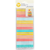 Wilton Yellow, Orange, Red and Blue Striped Treat Bags and Ties, 20-Count