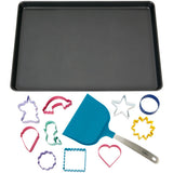 Wilton Cookie Baking Set with Mega Cookie Sheet, Spatula and Cookie Cutters