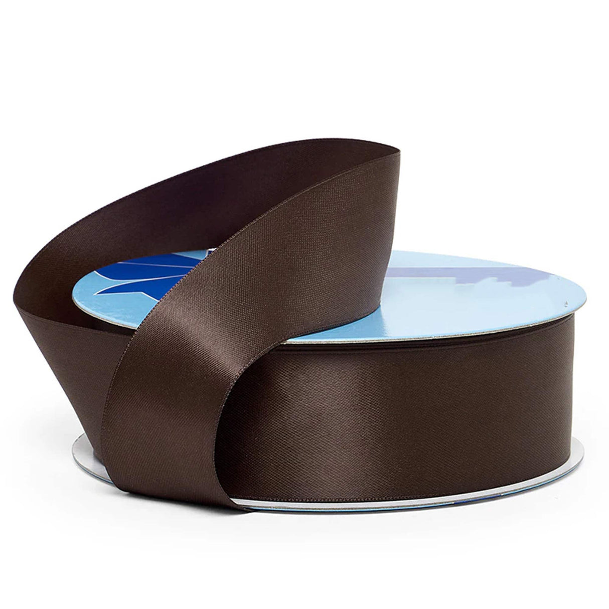 Solid Color Luxury Satin Craft Ribbon 1/8 '' X 100 yd Double Faced 1 / roll Seal Brown