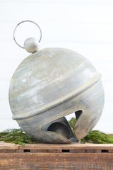 12" Weathered Tin Jingle Bell Christmas Ornament