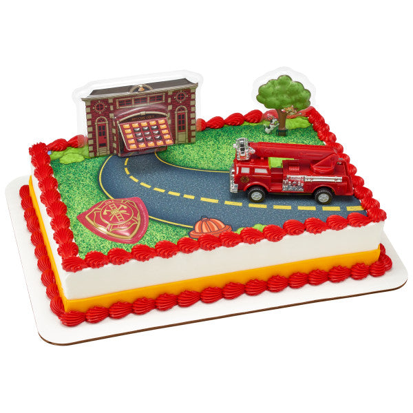Fire Truck & Station Cake Decorating Kit