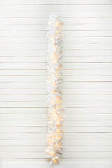 9' LED White Crystal Spruce Garland Snowy Winter Mantel Stair Holiday