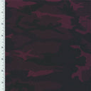 Printed Spandex Tricot Maroon Camo