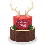 DEER ANTLERS CREATIONS Cake Topper for Birthdays and Parties 2-Pc
