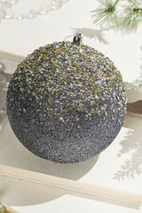 6" Glitter Hanger Ball - Charcoal