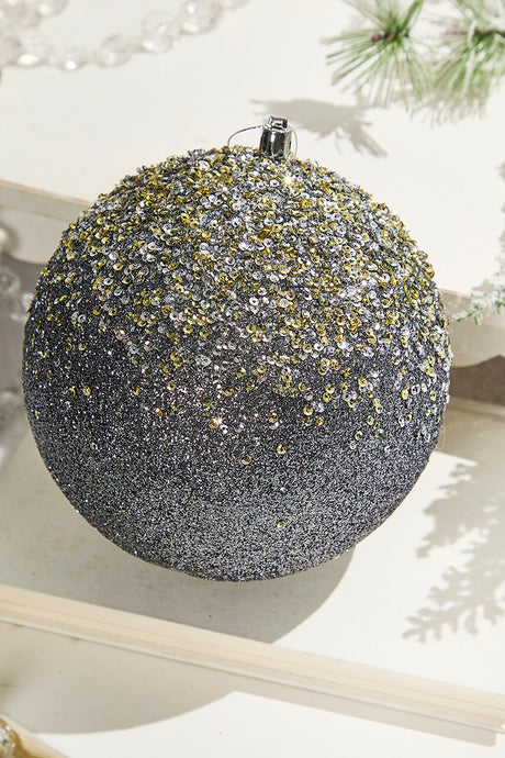 6" Glitter Hanger Ball - Charcoal