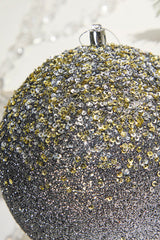 6" Glitter Hanger Ball - Charcoal