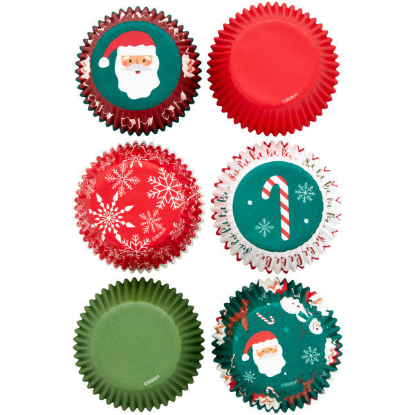 Wilton Classic Santa Claus Christmas Cupcake Liners, 150-Count