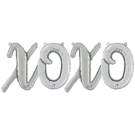 Foil Balloon XOXO Script Letters Kit