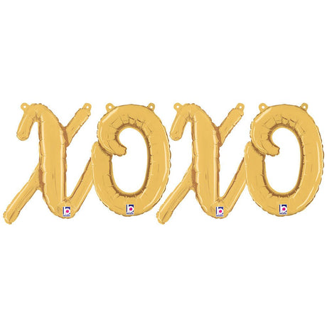 Foil Balloon XOXO Script Letters Kit
