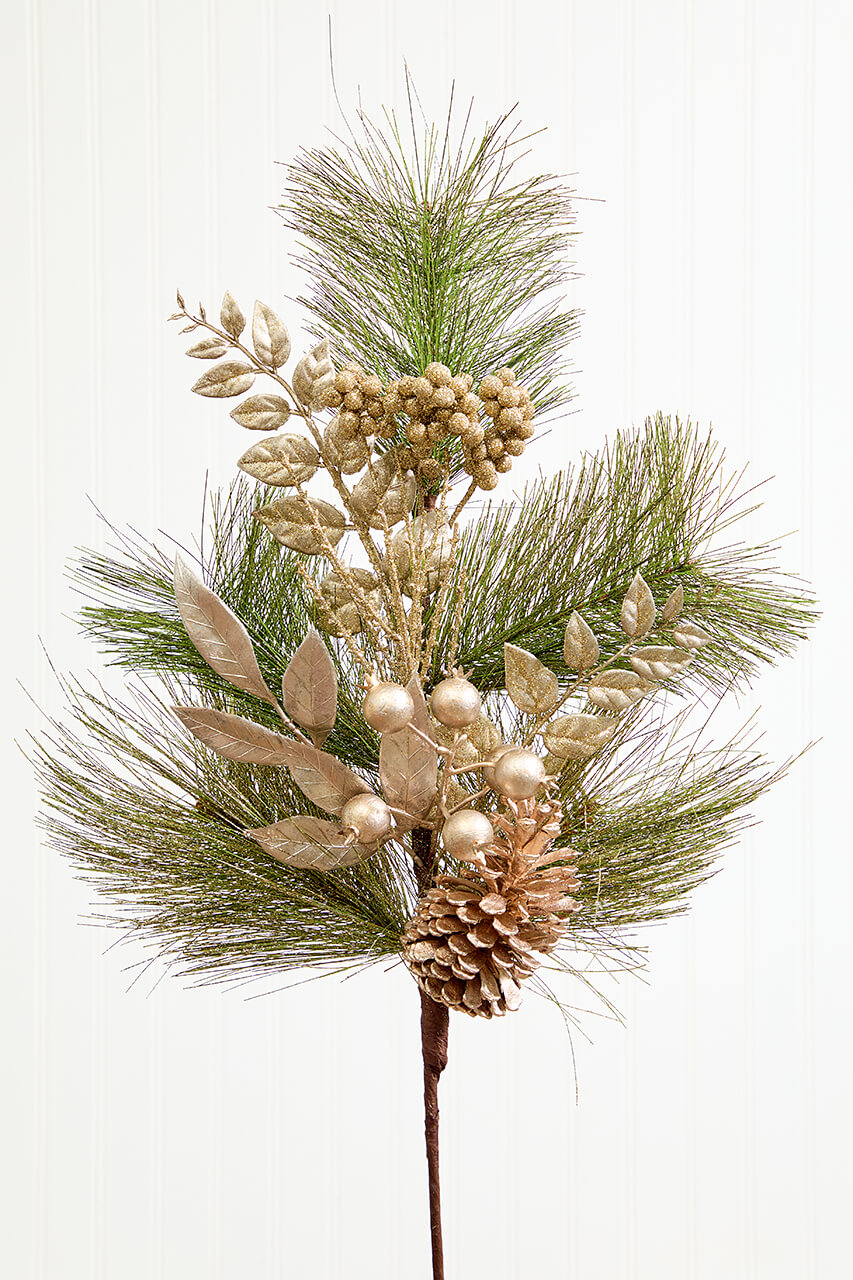 30" Berry/Cone Cedar Spray - Platinum