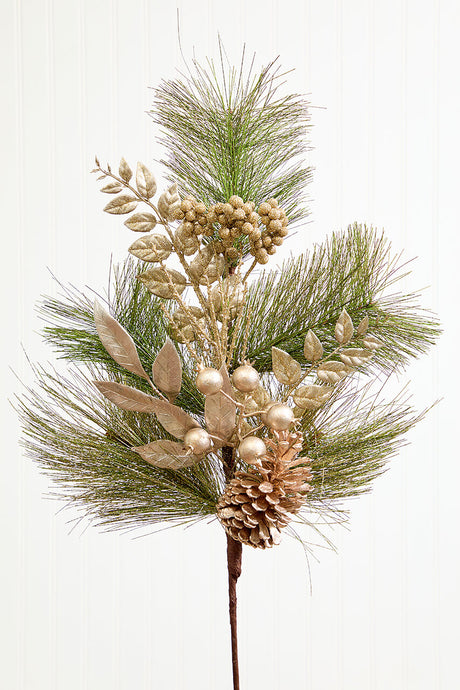 30" Berry/Cone Cedar Spray - Platinum