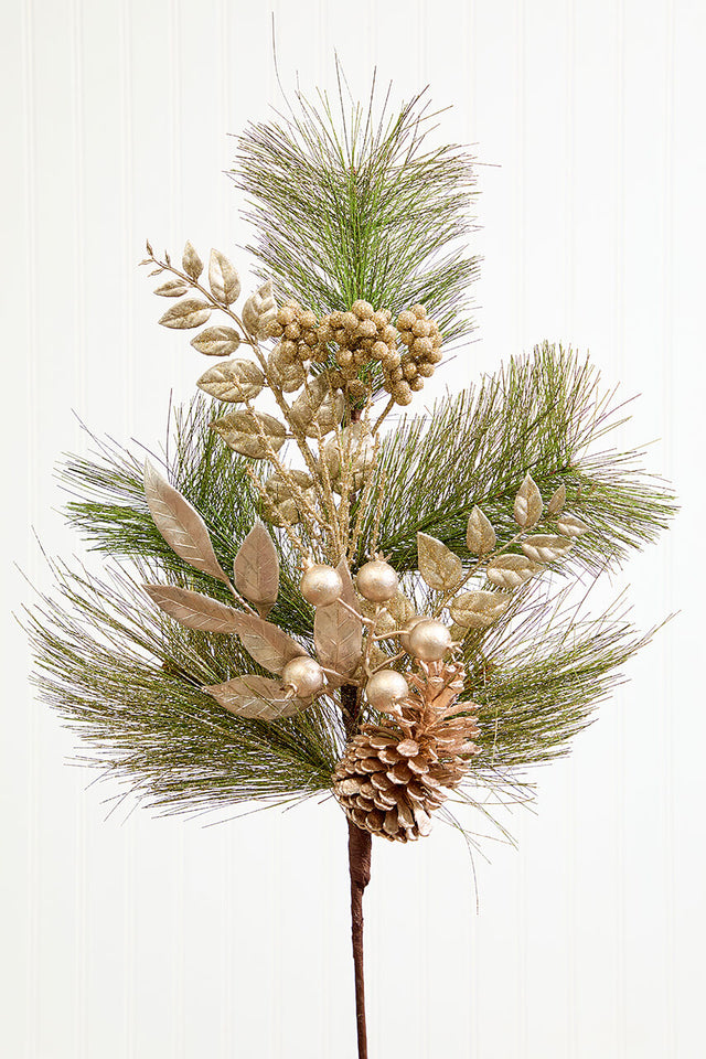 30" Berry/Cone Cedar Spray - Platinum