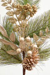 30 Inchi Berry/Cone Cedar Spray - Platinum Luxurious Holiday Christmas Decor Accent