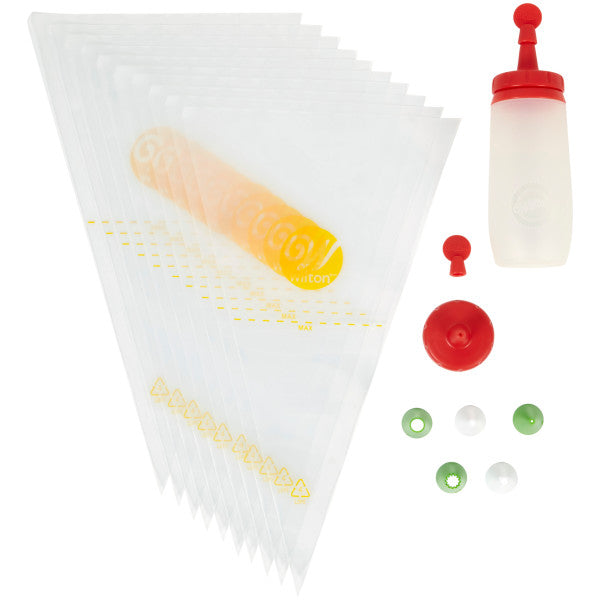 Wilton Christmas Cookie Bottle and Tips Decorating Set, 18-Piece Set
