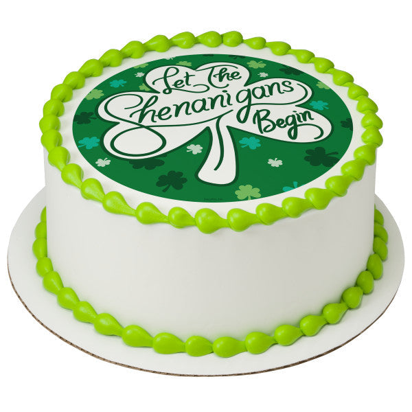 Let The Shenanigans Begin St. Patrick's Day Edible Cake Image PhotoCake®