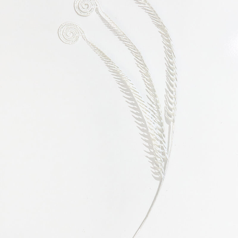 50" White Glitter Curly Spray