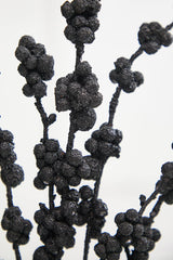 26" Black Glitter Berries Spray