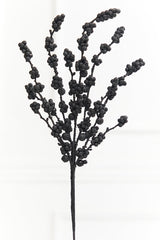 26" Black Glitter Berries Spray