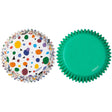 Wilton Geometric Print and Solid Green Cupcake Liners, 75-Count