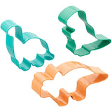 Wilton Dinosaur Cookie Cutters, 3-Piece Set (Triceratops, T-Rex, Brontosaurus)