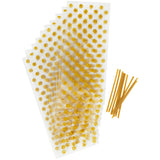 Wilton Gold Dots Clear Party Bags, 10-Count