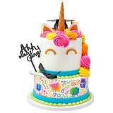 Graduation Black Grad Cap with Tassels Layon Cake - 12 set