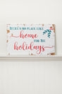 18" x 11" Home for the Holidays Wooden Sign