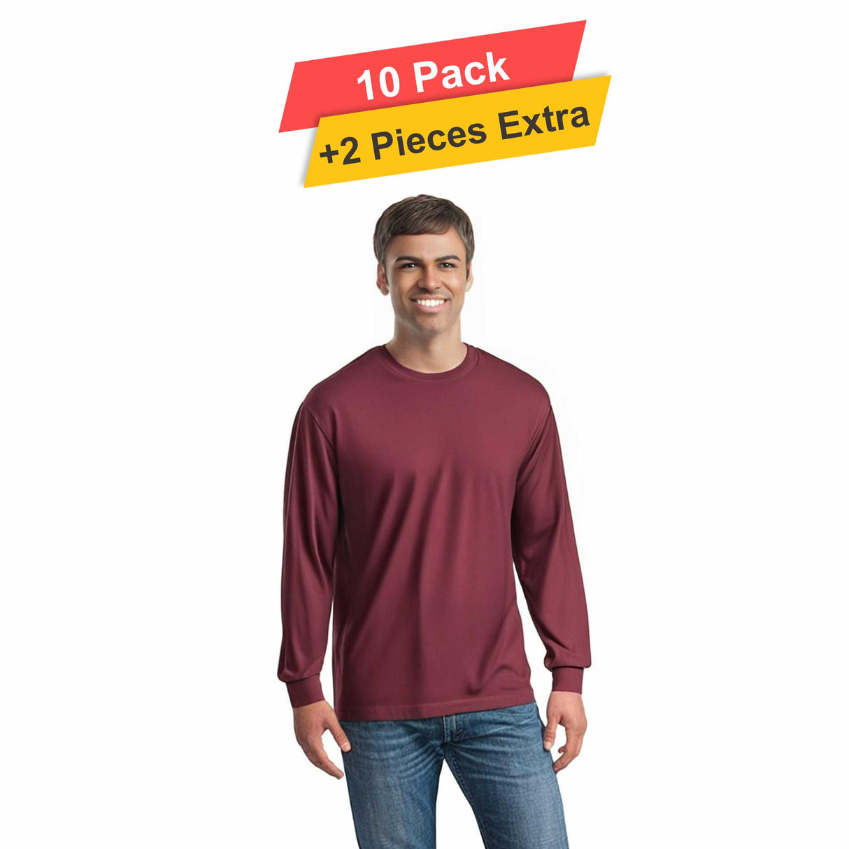 Polymesh Crew Neck - 10 Pack - 5 Oz./yd²  - 100% Polyester (Cotton Feel)