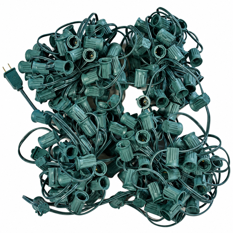 C9 Socket Cord - 100' 6" Spacing