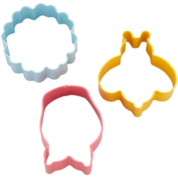 Wilton Daisy, Bumblebee and Tulip Spring Cookie Cutter Set, 3-Piece