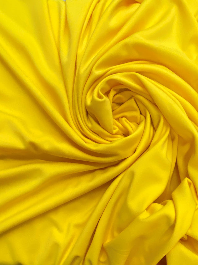 Yellow Scuba Polyester Fabric - Yellow, 59"-60" Width