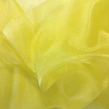 Yellow Sparkle Crystal Sheer Organza Fabric - Yellow Sparkle Crystal Sheer, 60" Wide