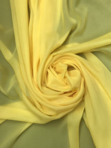 Yellow Chiffon Polyester Fabric - Yellow Sheer, 59"-60" Width (1 Yard)