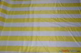 3.5 Inch Stripe Satin Print Polyester Fabric - Multiple Colors, 58/60" Width (1 Yard)