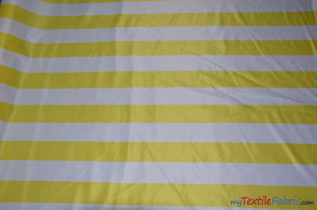 3.5 Inch Stripe Satin Print Polyester Fabric - Multiple Colors, 58/60" Width (1 Yard)