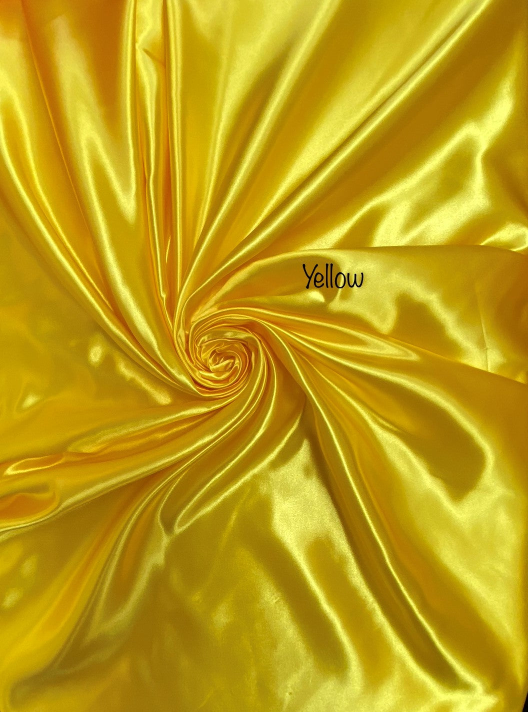 Yellow Bridal Satin Fabric - Yellow, Sheen, 58"-60" Width (1 Yard)