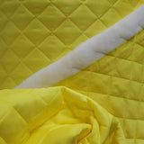 Polyester Quilted Padded Fabric - Quilted Padded Design, Black, Gold, Pink, Red, White, Yellow, 58-60" Width (1 Yard)