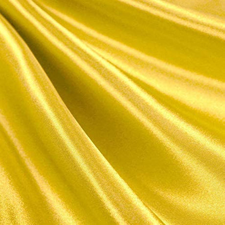 Yellow Bridal Satin Fabric - Yellow Solid, 60" Width