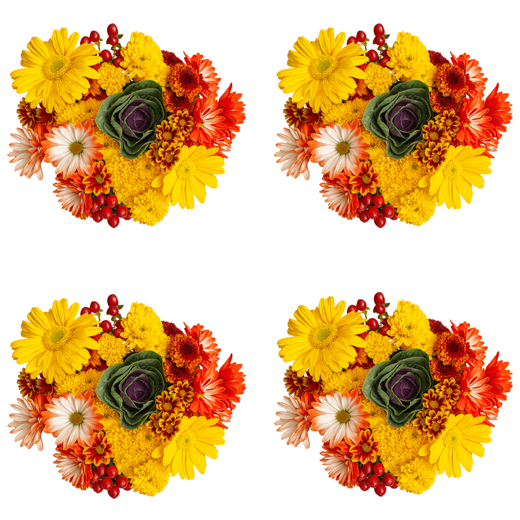 Indian Summer Flower Bouquets Fresh Autumn Arrangement Set
