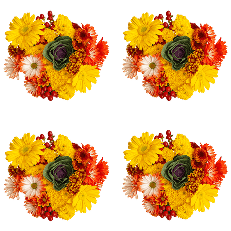 Indian Summer Flower Bouquets Fresh Autumn Arrangement Set