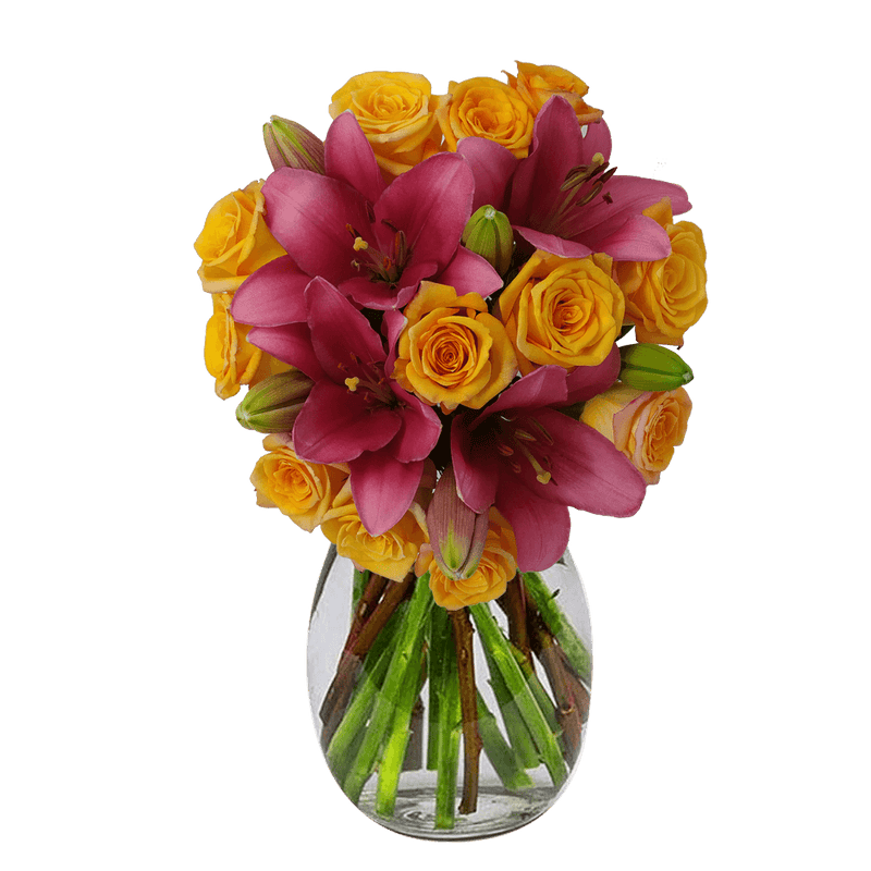 Premium Rose & Lily Mixed Floral Bouquet for Gifts & Decoration