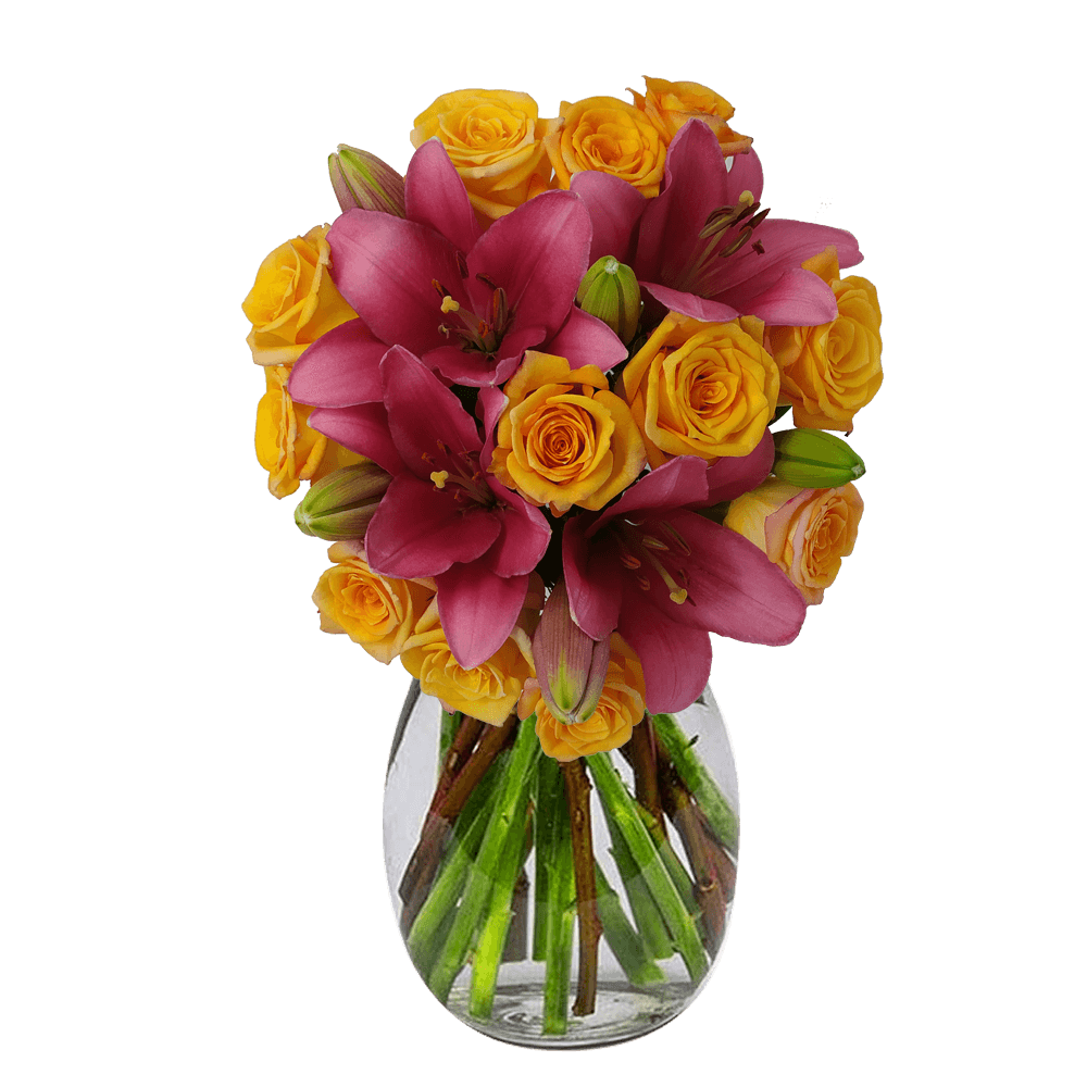 Premium Rose & Lily Mixed Floral Bouquet for Gifts & Decoration