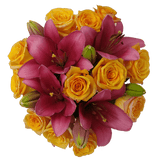 Premium Rose & Lily Mixed Floral Bouquet for Gifts & Decoration